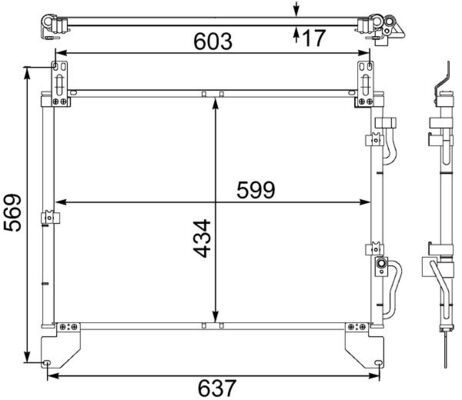 Skraplacz, klimatyzacja MAHLE ac 480 000s