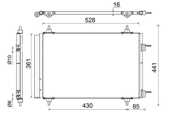 Skraplacz, klimatyzacja MAHLE AC554000S