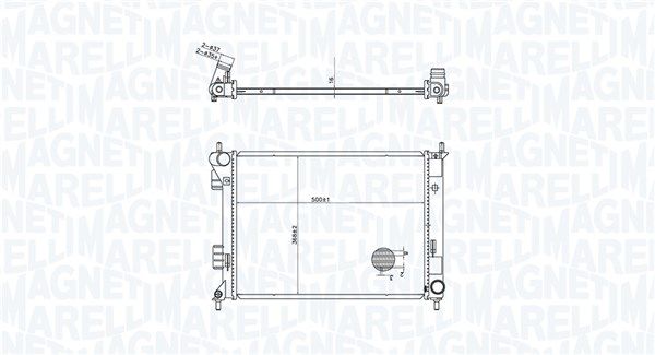 Chłodnica, układ chłodzenia silnika MAGNETI MARELLI 350213204300