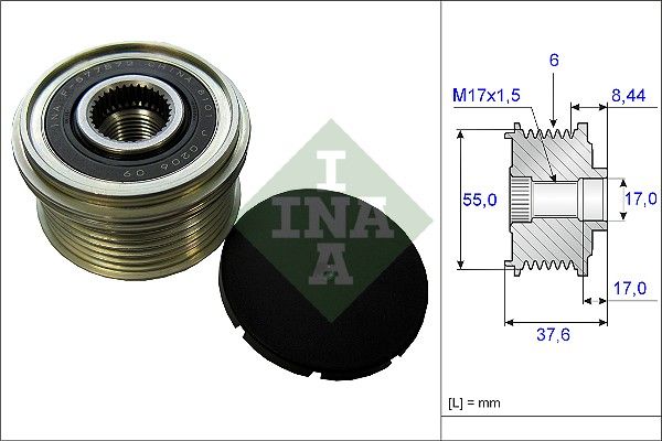 Alternator - sprzęgło jednokierunkowe INA 535 0246 10