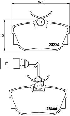 Zestaw klocków hamulcowych, hamulce tarczowe BREMBO P 85 046
