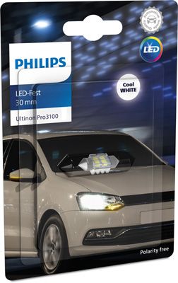 Żarówka, oświetlenie tablicy rejestracyjnej PHILIPS 11860CU31B1