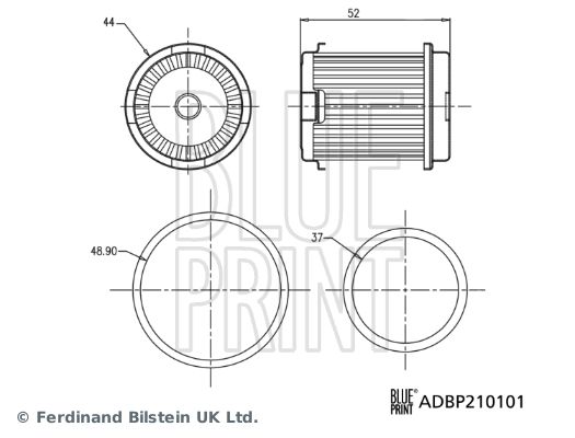 Filtr hydrauliczny, automatyczna skrzynia biegów BLUE PRINT ADBP210101