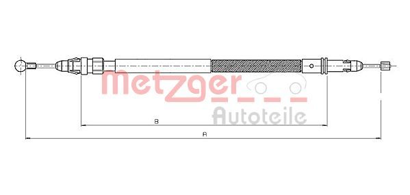 Cięgło, hamulec postojowy METZGER 12.0744