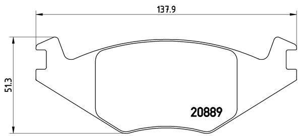 Zestaw klocków hamulcowych, hamulce tarczowe BREMBO P 85 019