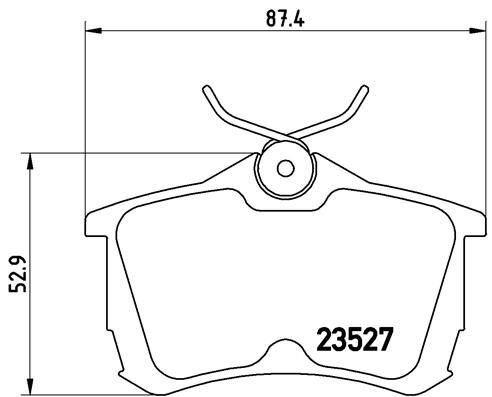 Zestaw klocków hamulcowych, hamulce tarczowe BREMBO P 28 030