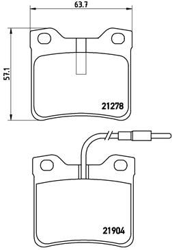Zestaw klocków hamulcowych, hamulce tarczowe BREMBO P 50 030