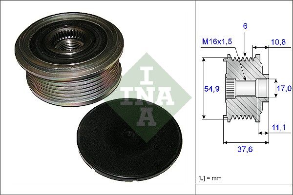 Alternator - sprzęgło jednokierunkowe INA 535012310