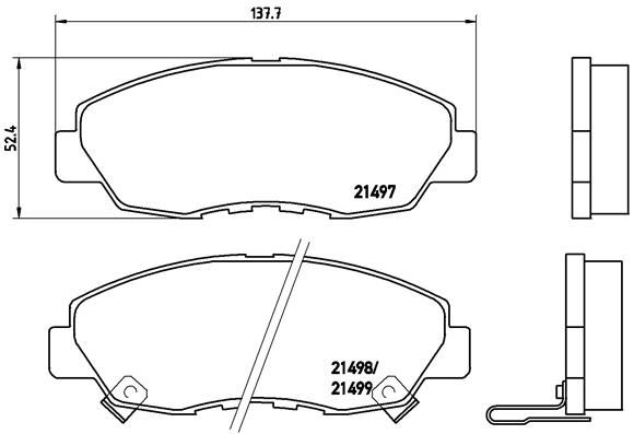 Zestaw klocków hamulcowych, hamulce tarczowe BREMBO P 28 042