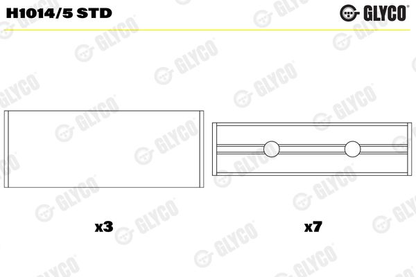Panewka wału korbowego GLYCO H1014/5STD