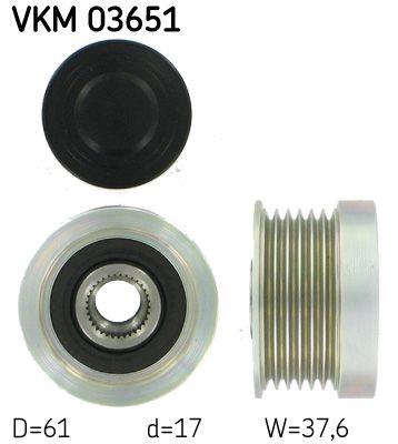Alternator - sprzęgło jednokierunkowe SKF VKM 03651