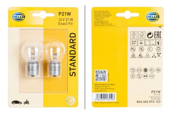Żarówka, lampa kierunkowskazu HELLA 8GA 002 073-123