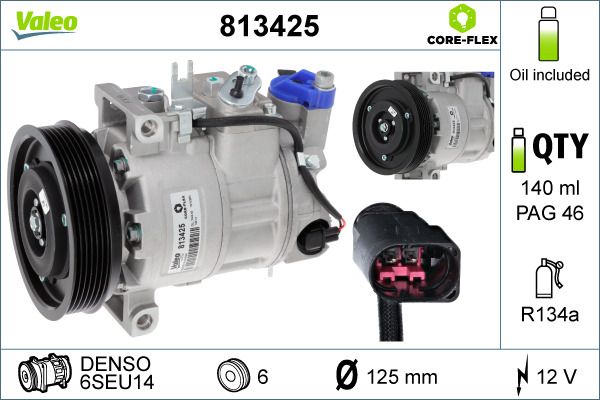 Sprężarka, klimatyzacja VALEO 813425