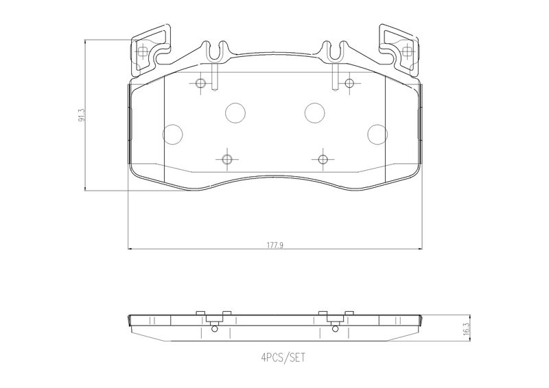 Zestaw klocków hamulcowych, hamulce tarczowe BREMBO P 50 163
