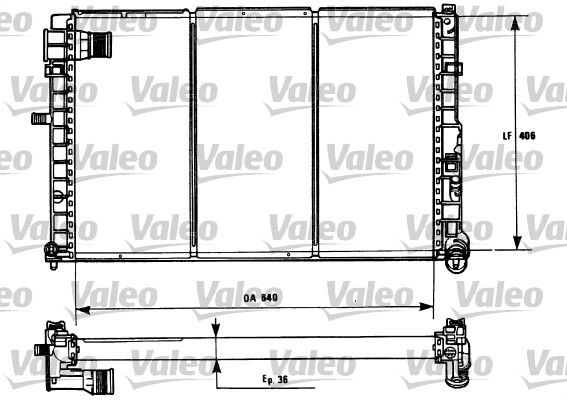 Chłodnica, układ chłodzenia silnika VALEO 731185