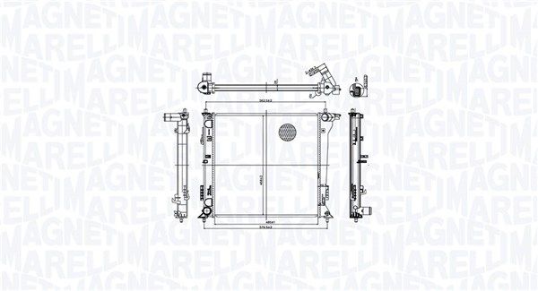 Chłodnica, układ chłodzenia silnika MAGNETI MARELLI 350213216000
