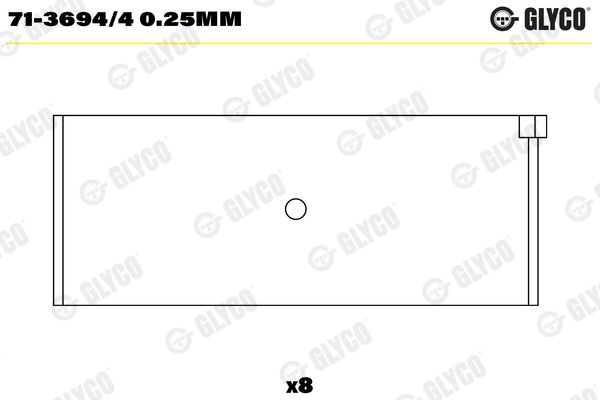 Panewka korbowodu GLYCO 71-3694/40.25MM