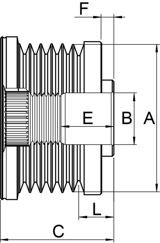 Koło pasowe, alternator HC-CARGO F032337680