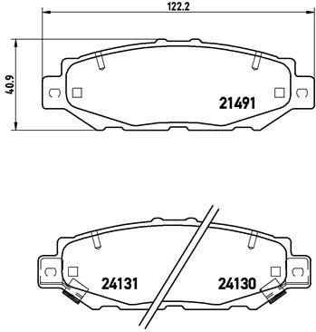 Zestaw klocków hamulcowych, hamulce tarczowe BREMBO P 83 038