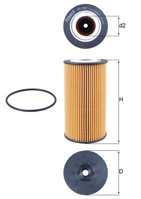 Filtr oleju MAHLE OX358D