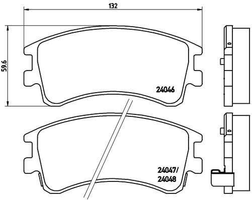 Zestaw klocków hamulcowych, hamulce tarczowe BREMBO P 49 032
