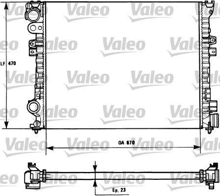 Chłodnica, układ chłodzenia silnika VALEO 731166
