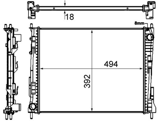 Chłodnica, układ chłodzenia silnika MAHLE cr 924 000s