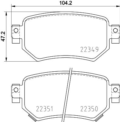 Zestaw klocków hamulcowych, hamulce tarczowe BREMBO P 49 059