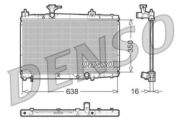 Chłodnica, układ chłodzenia silnika DENSO DRM50007