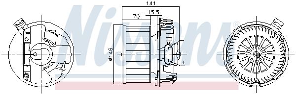 Wentylator wewnętrzny NISSENS 87619