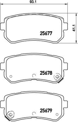 Zestaw klocków hamulcowych, hamulce tarczowe BREMBO P 30 068