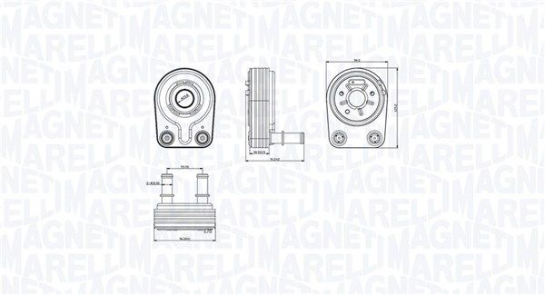 Chłodnica oleju, olej silnikowy MAGNETI MARELLI 350300001400