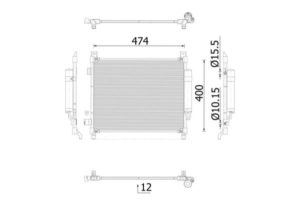 Skraplacz, klimatyzacja MAHLE AC1027000S