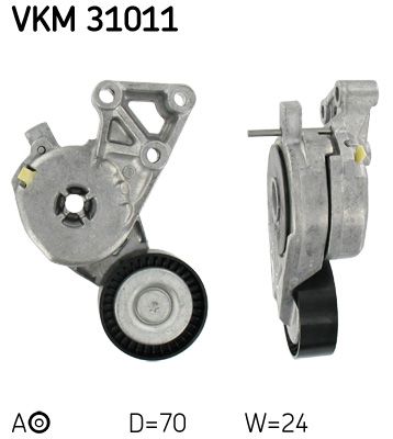 Rolka napinacza, pasek klinowy wielorowkowy SKF VKM 31011