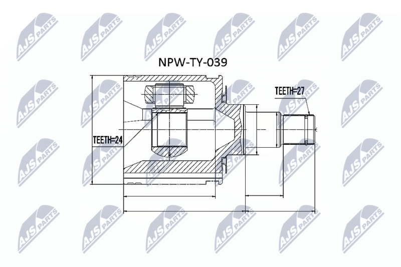 Zestaw przegubu, wał napędowy NTY NPW-TY-039