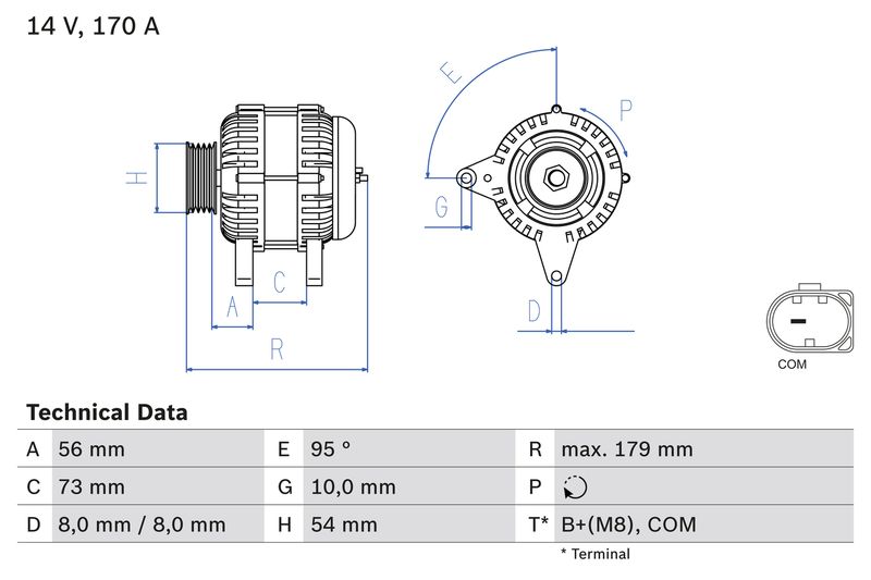Alternator BOSCH 0 986 083 470