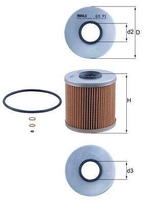 Filtr oleju MAHLE OX91D