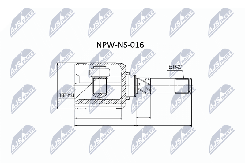Zestaw przegubu, wał napędowy NTY NPW-NS-016