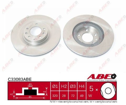 Tarcza hamulcowa ABE C33083ABE