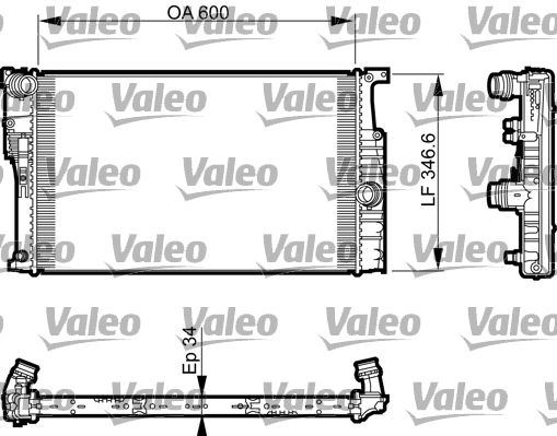 Chłodnica, układ chłodzenia silnika VALEO 735456