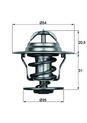 Termostat, płyn chłodzący MAHLE TX1584D