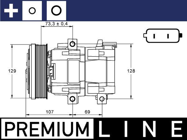 Sprężarka, klimatyzacja MAHLE acp 855 000p