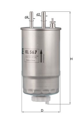 Filtr paliwa KNECHT KL 567