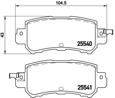 Zestaw klocków hamulcowych, hamulce tarczowe BREMBO P 49 047