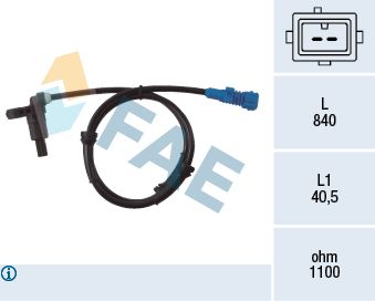 Czujnik, prędkość obrotowa koła FAE 78022