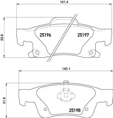 Zestaw klocków hamulcowych, hamulce tarczowe BREMBO P 37 016