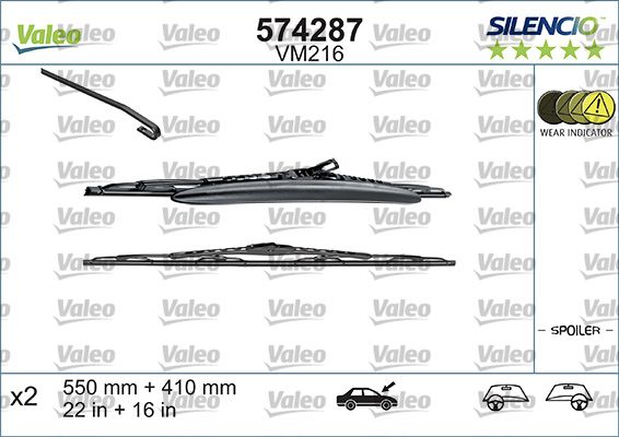 Pióro wycieraczki VALEO 574287