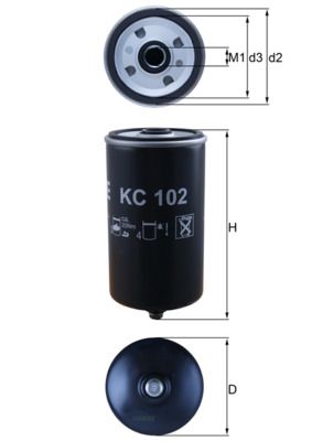 Filtr paliwa MAHLE KC102