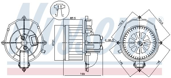Wentylator wewnętrzny NISSENS 87518