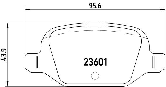 Zestaw klocków hamulcowych, hamulce tarczowe BREMBO P 23 064